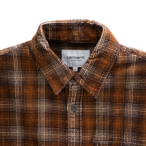 Carhartt WIP L/S Flint Shirt Wiley Check/Hamilton Brown Rinsed I029442_16U_02 Degli Uberti